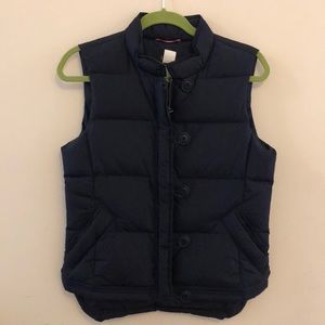 J. Crew Navy Puffer Vest